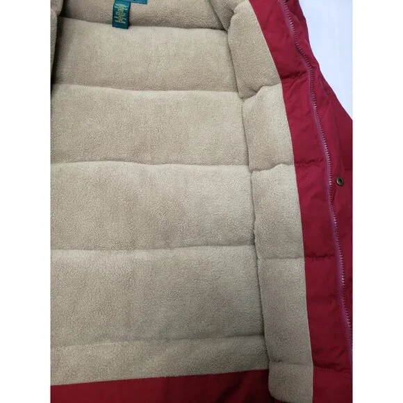 Cabelas Premier Northern Goose Down Puffer Vest Sherpa Lined Red Size 3XL Tall - Picture 9 of 12